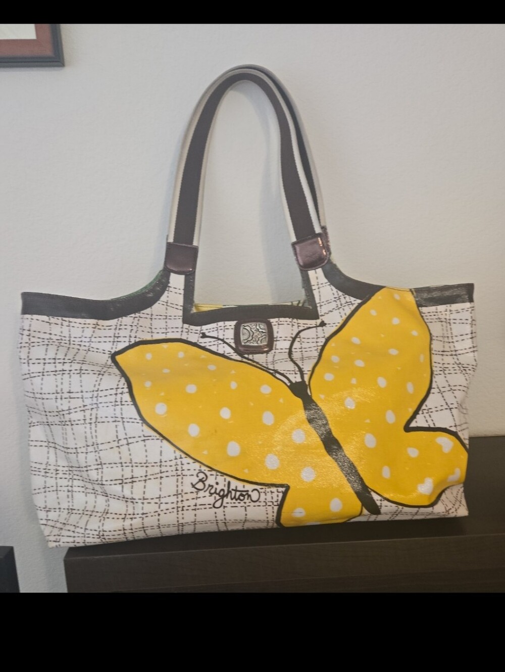 Brighton Yellow Butterfly Tote Bag